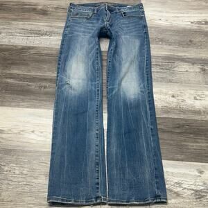 American Eagle Active Flex Blue Mens 32x33 Original Straight Stretch Denim Jeans